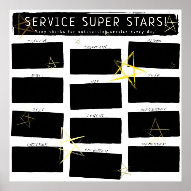 Poster Vários funcionários da exibição de fotos mensal (Frente)