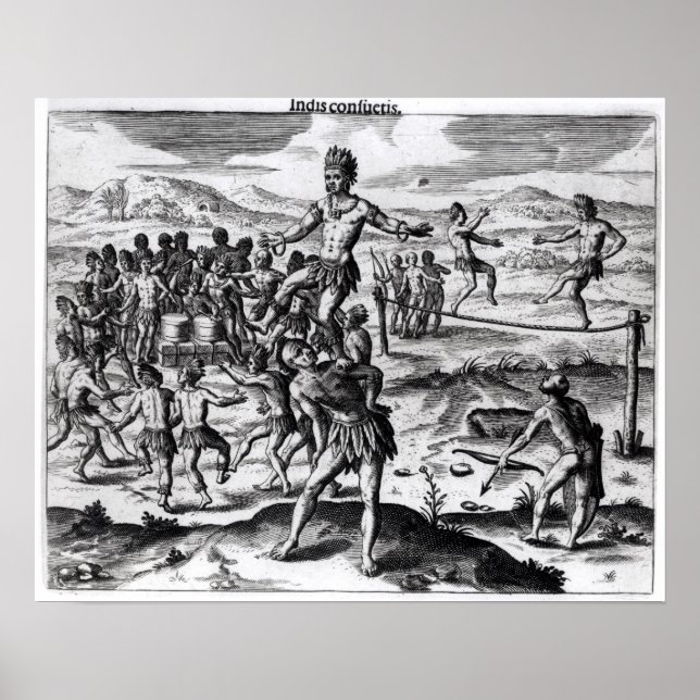 Pôster Vários Jogos Indianos, de 'Americae' (Frente)