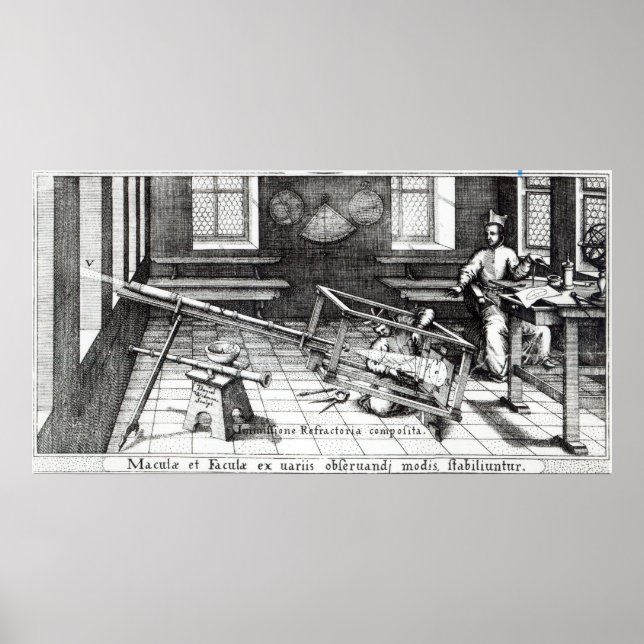 Pôster Vários métodos de observação das manchas solares (Frente)