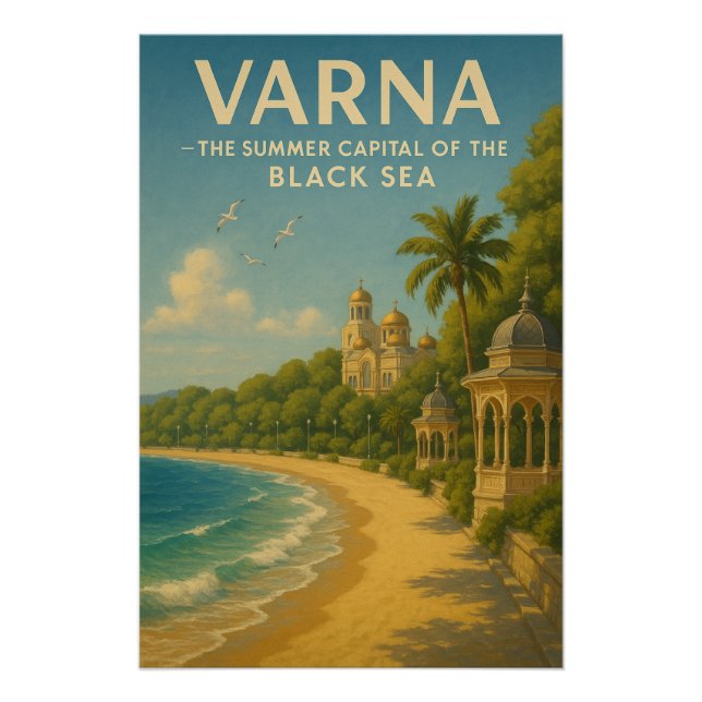 PÔSTER VARNA  THE SUMMER CAPITAL OF THE BLACK SEA (Frente)