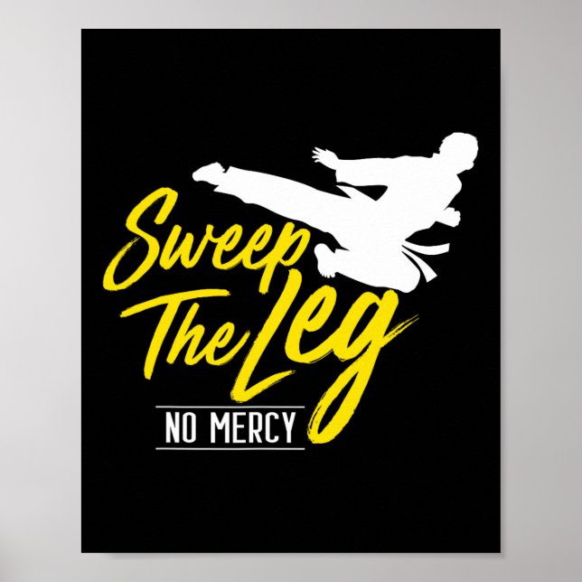 Poster Varrer a Perna Karate Artes Marciais (Frente)
