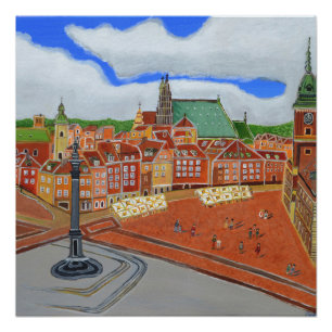 Pôster Varsóvia Old Town Poster