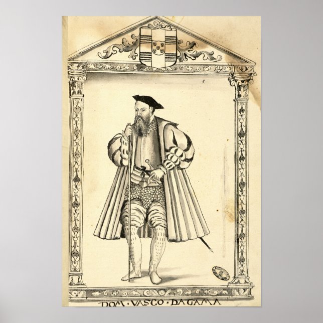 Pôster Vasco da Gama das "Lendas da Índia" (Frente)