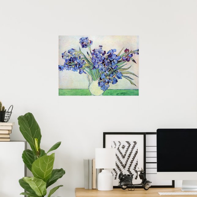 Pôster Vase "Ainda viva" com irrisões de Vincent van Gogh (Escritório em casa)