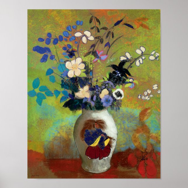 Poster Vase au Guerrier Japonês (Guerreiro Japonês Vase) (Frente)