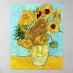 Poster Vase Com Doze Girassóis Por Vincent Van Gogh<br><div class="desc">Tanto quanto sei,  estas imagens estão em dominio público e acreditam ser livres de usar sem restrições nos EUA. Por favor,  entre em contato comigo se você descobrir que qualquer uma dessas imagens não está no Dominio público.</div>