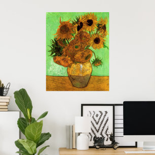 Poster Vase com doze girassóis por Vincent van Gogh