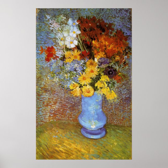 Poster Vase com margaridas e anêmonas - Van Gogh (Frente)