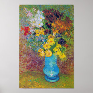 Poster Vase com margaridas e anêmonas, Van Gogh