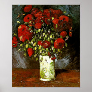 Pôster Vase com papagaios vermelhos Van Gogh de arte