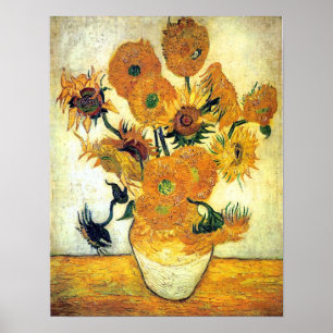Poster Vase com Quinze Girassóis por Vincent van Gogh