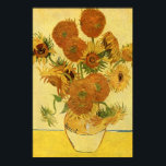Poster Vase com Quinze Girassóis, Van Gogh Fine Art<br><div class="desc">Vida Estática: Vase com Quinze Girassóis, Vincent van Gogh. Arles, agosto de 1888. Óleo na canvas, 93 x 73 cm. National Gallery, Londres. F 454, JH 1562 Vincent Willem van Gogh (30 de março de 1853 - 29 de julho de 1890) foi um artista Poste-impressionista neerlandês. Algumas de suas pinturas...</div>