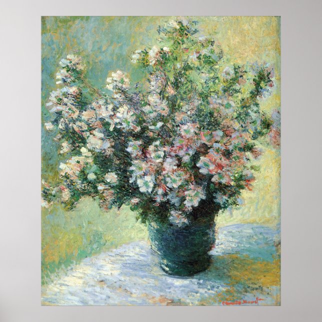 Poster Vase das Flores de Belas Artes por Claude Monet (Frente)