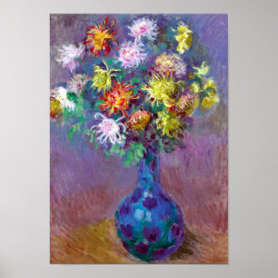 Poster Vase das Flores do Chrysanthemum, Claude Monet Art