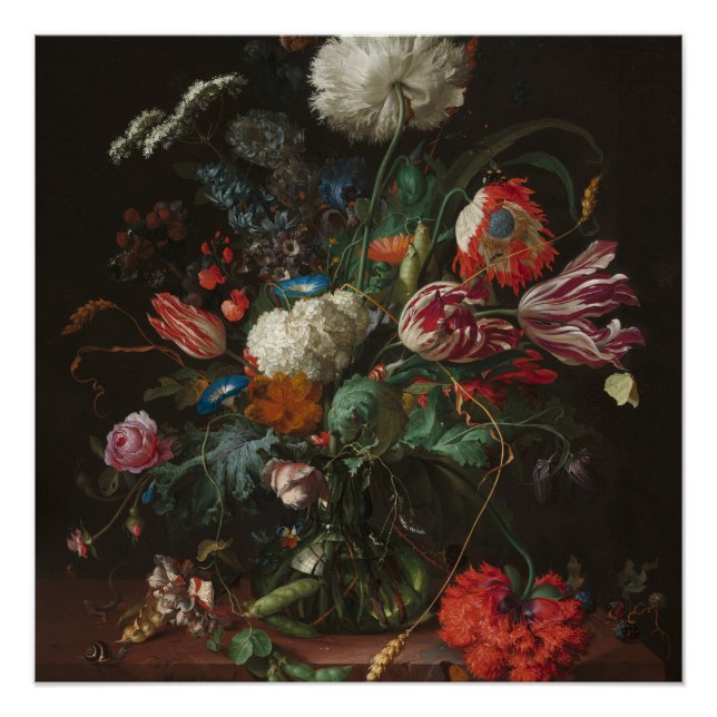 Pôster Vase das Flores - Jan Davidsz de Heem (Frente)