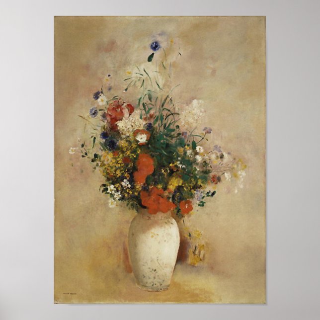 Pôster Vase das Flores, Odilon Redon Fine Art (Frente)