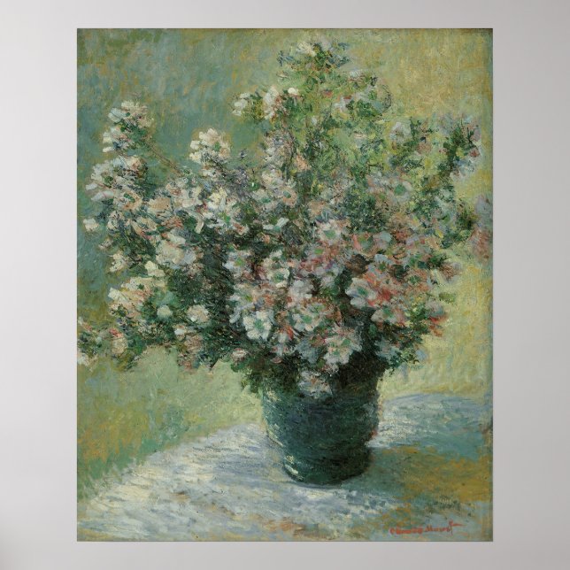 Pôster Vase das Flores por Claude Monet (Frente)