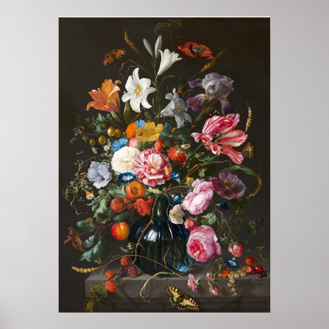 Poster Vase das Flores por Jan Davidsz de Heem. (Frente)