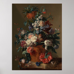 Poster Vase das flores por Jan van Huysum