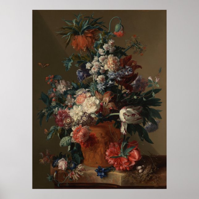 Poster Vase das flores por Jan van Huysum (Frente)