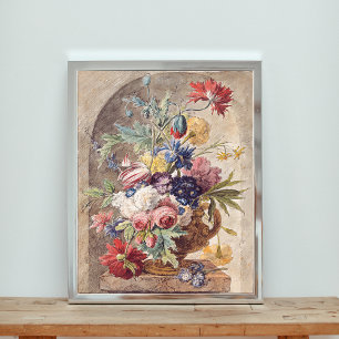 Poster Vase das flores por Jan van Huysum