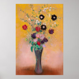 Poster Vase das flores por Odilon Redon