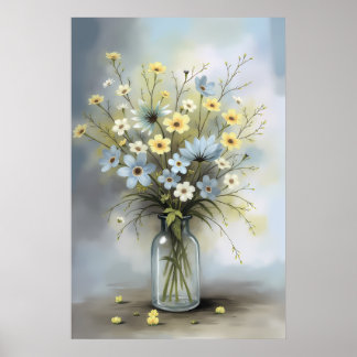 Poster Vase de Aquarela Elegante com toque flexível