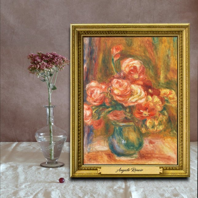 Poster Vase de Rosas por Auguste Renoir Art (Criador carregado)