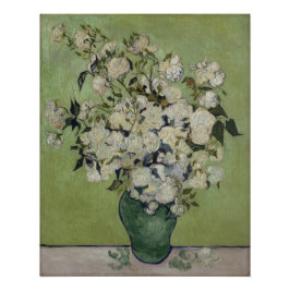 Pôster Vase dos Rosas Vincent Van Gogh Glossy