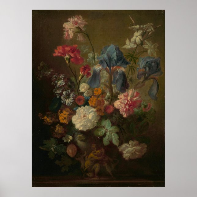 Poster Vase em Flores por Jan van Huysum (Frente)