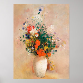 Poster Vase of Flowers (Pink Background) (1906) apresenta