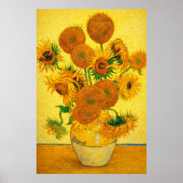 Poster Vase with Fifteen Sunflowers by Vincent van Gogh