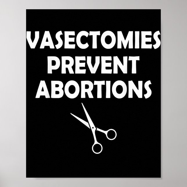 Poster Vasectomias Impedem Mulheres Feministas do Aborto (Frente)