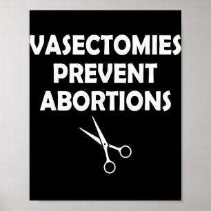 Poster Vasectomias Impedem Mulheres Feministas do Aborto