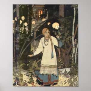 Poster Vasilisa a Bela na Cabeça de Baba Yaga - I