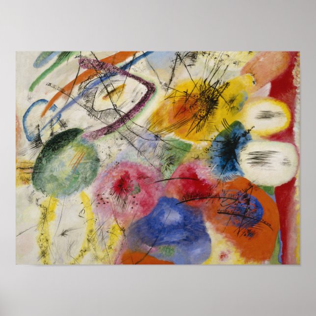 Poster Vasily Kandinsky - Linhas Pretas (Frente)