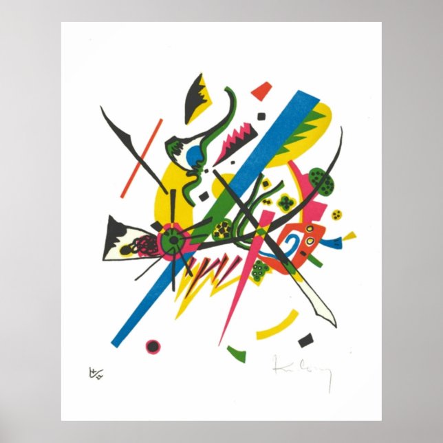 Poster Vasily Kandinsky w Signature Small Words I On v (Frente)