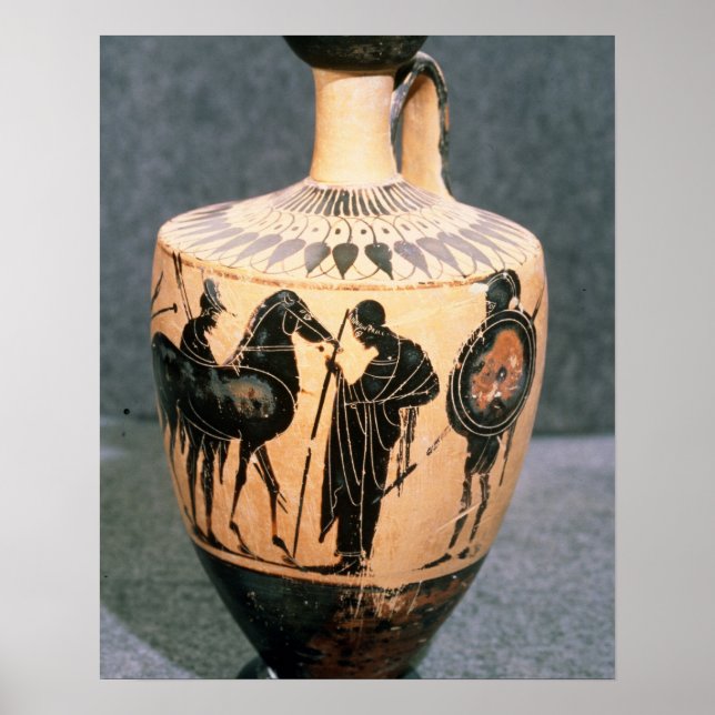 Poster Vaso Attico de figura Negra, século 5 a.C. (Frente)
