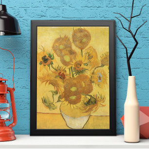 Pôster Vaso com 15 Girassóis por Vincent van Gogh