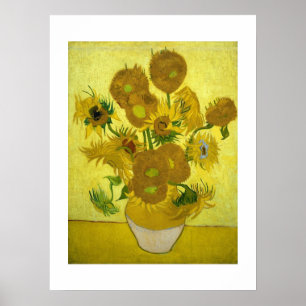 Poster Vaso com os quinze girassóis por Van Gogh