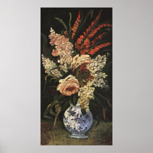 Poster Vaso com tipos de flor e Lilac por Vincent van