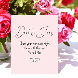 Poster Vaso de Data Rosa Casamento