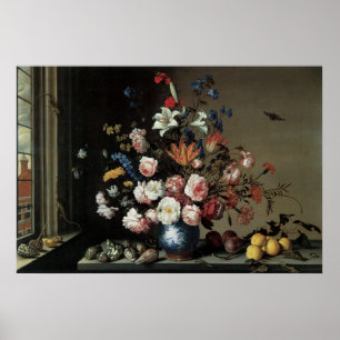 Poster Vaso de Flores por Janela, Balthasar van der Ast
