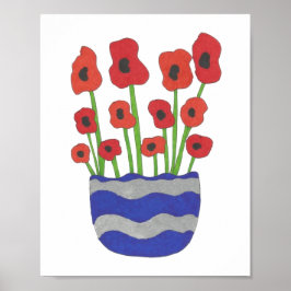 Poster Vaso de Papoulas Arte Contemporânea