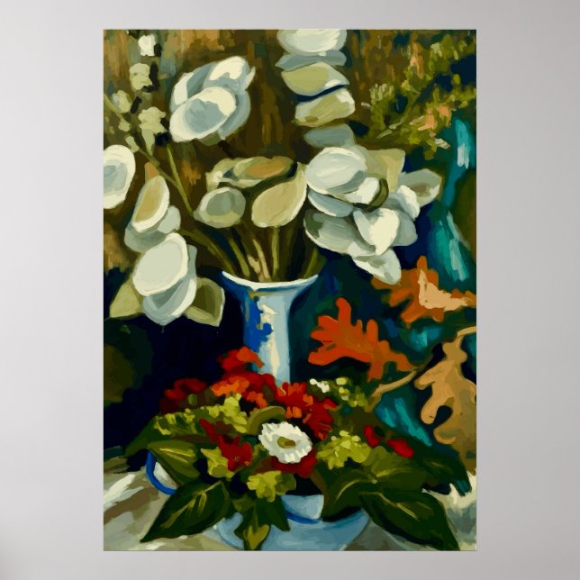 Poster Vaso de Van Gogh com Lunária (Frente)