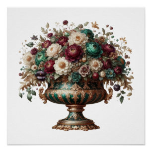 Pôster Vaso Floral da Baviera Vitoriana