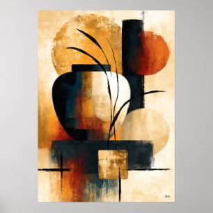 Poster Vaso Susuki Serenidade Japonês Orgânico Moderno