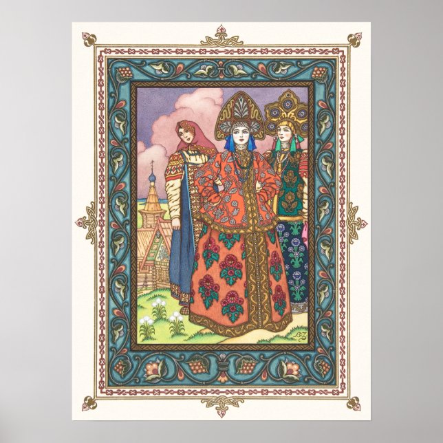 Poster Vassilissa, a Feira de Boris Zvorykin (Frente)