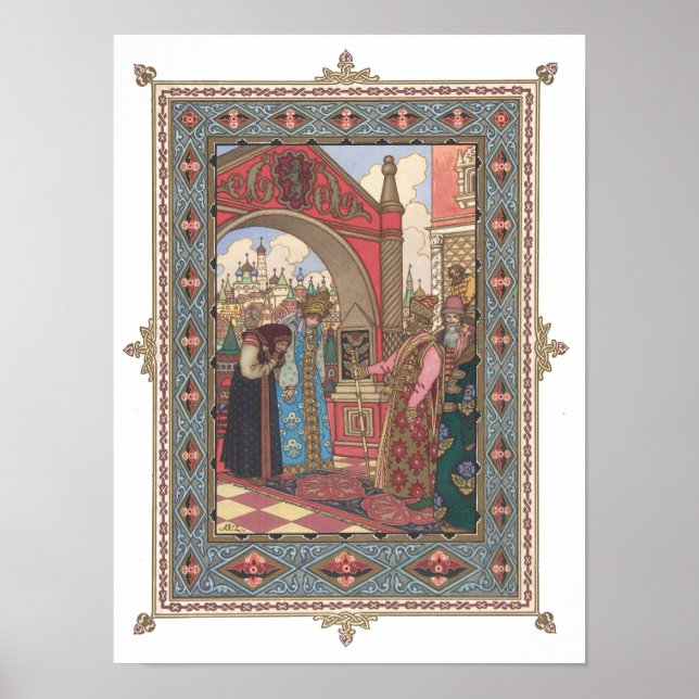 Poster Vassilissa e avó perante o czar (Frente)