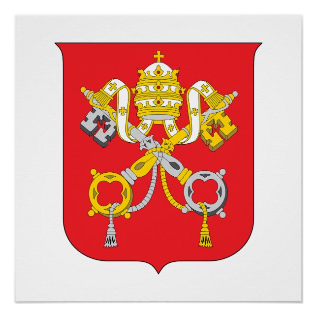 Pôster Vatican country coat arms symbol emblem flag (Frente)